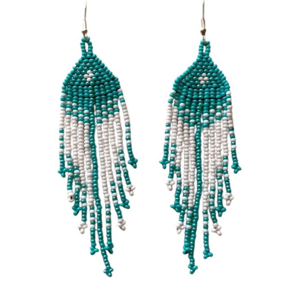 Turquoise and white